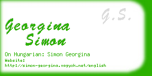 georgina simon business card